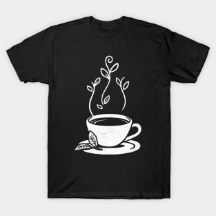 Green Tea Black and White Minimalist Design by Tobe Fonseca T-Shirt